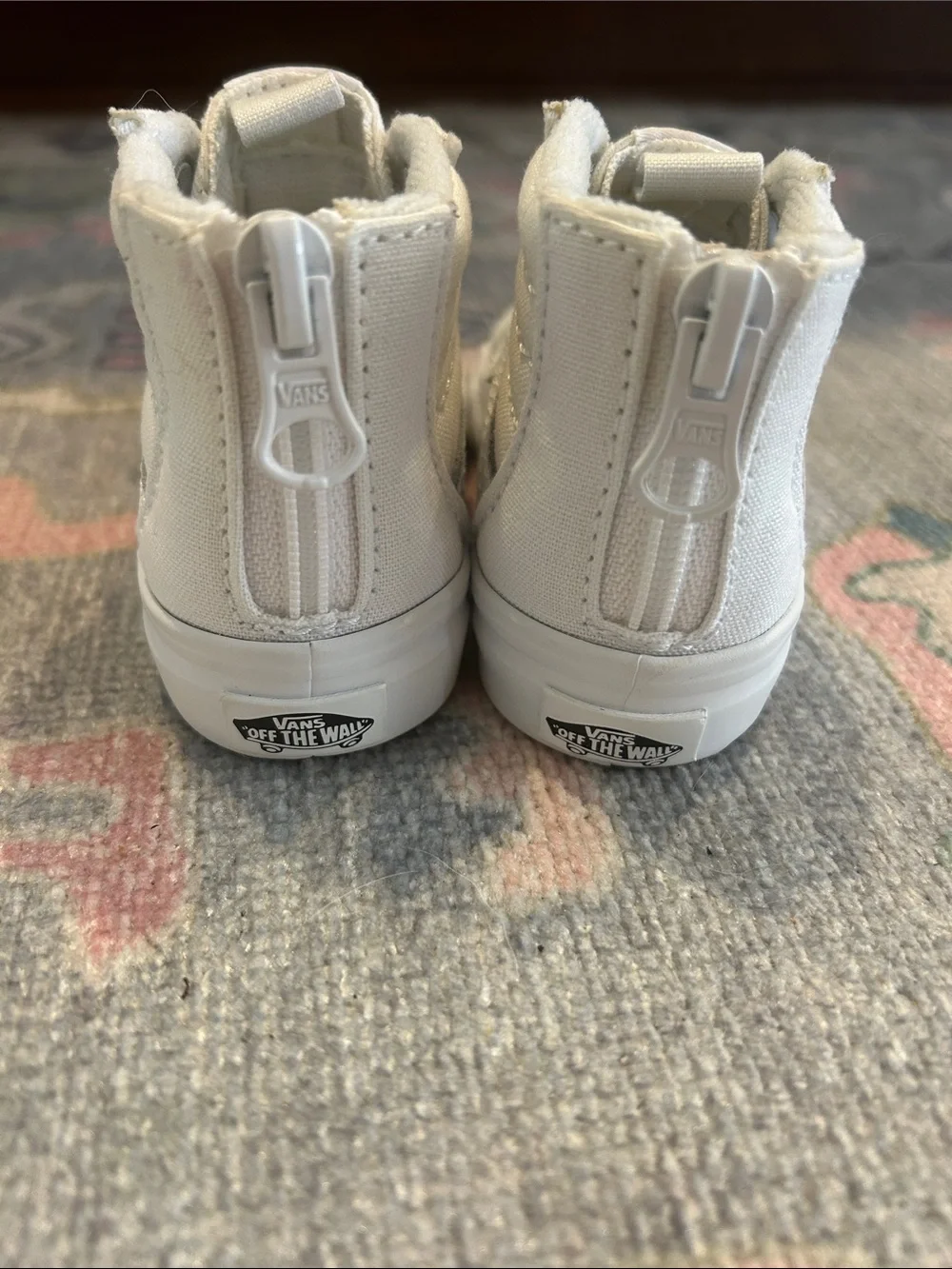 Vans Sk8-Hi Zip Toddler Sneakers | True White | Size 4.5 Toddler | NWOT